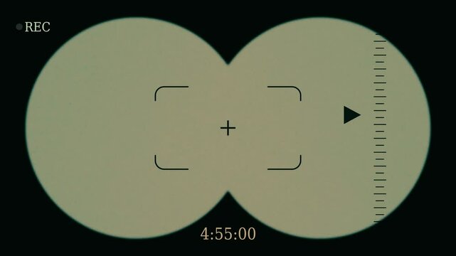 binocular overlay Lens effect viewfinder, Riple scop HUD, suitable for Military video overlays. 