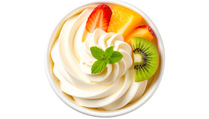 "Frozen Yogurt Style Soft Serve – Spiral Swirl PNG"