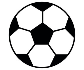 Classic Black and White Soccer Ball Illustration