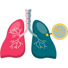 Tuberculosis Disease Element. Microbe icon vector image. Can be used for Tuberculosis.
