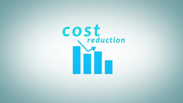 Animated down graph icon designed in flat icon style, business or finance concept icon. Finance, Business Info graphic animation, Bar graph. business loss concept Animation.