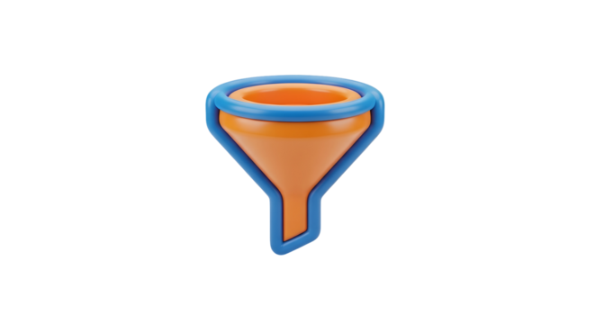 3D Funnel on Black