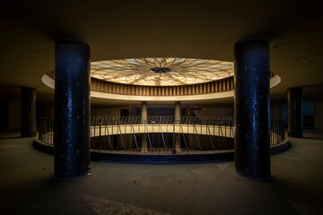 Abandoned Art Deco Interior with Urban Decay