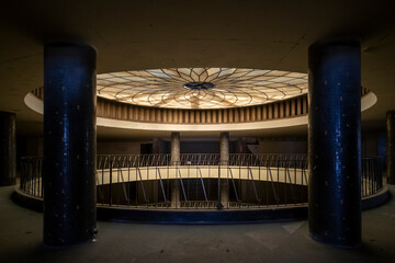 Abandoned Art Deco Interior with Urban Decay