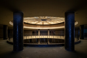 Abandoned Art Deco Interior with Urban Decay
