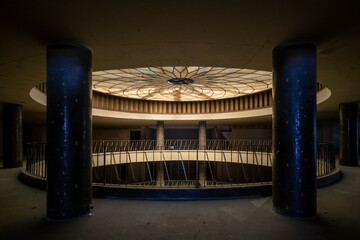 Abandoned Art Deco Interior with Urban Decay