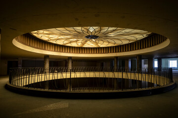 Abandoned Art Deco Interior with Urban Decay