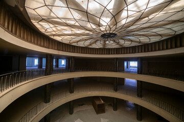Abandoned Art Deco Interior with Urban Decay
