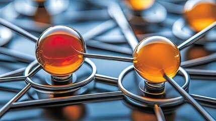 Interconnected spheres on a metallic network