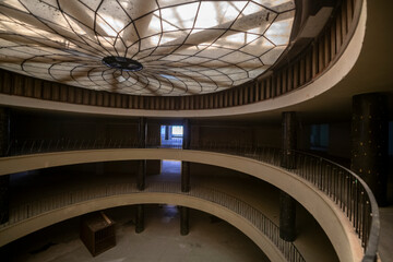 Abandoned Art Deco Interior with Urban Decay