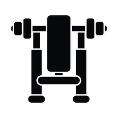 Fitness bench Vector Icon which can easily modify or edit