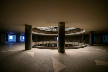Abandoned Art Deco Interior with Urban Decay