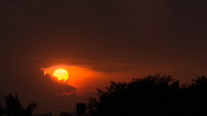 sunset in the mountains