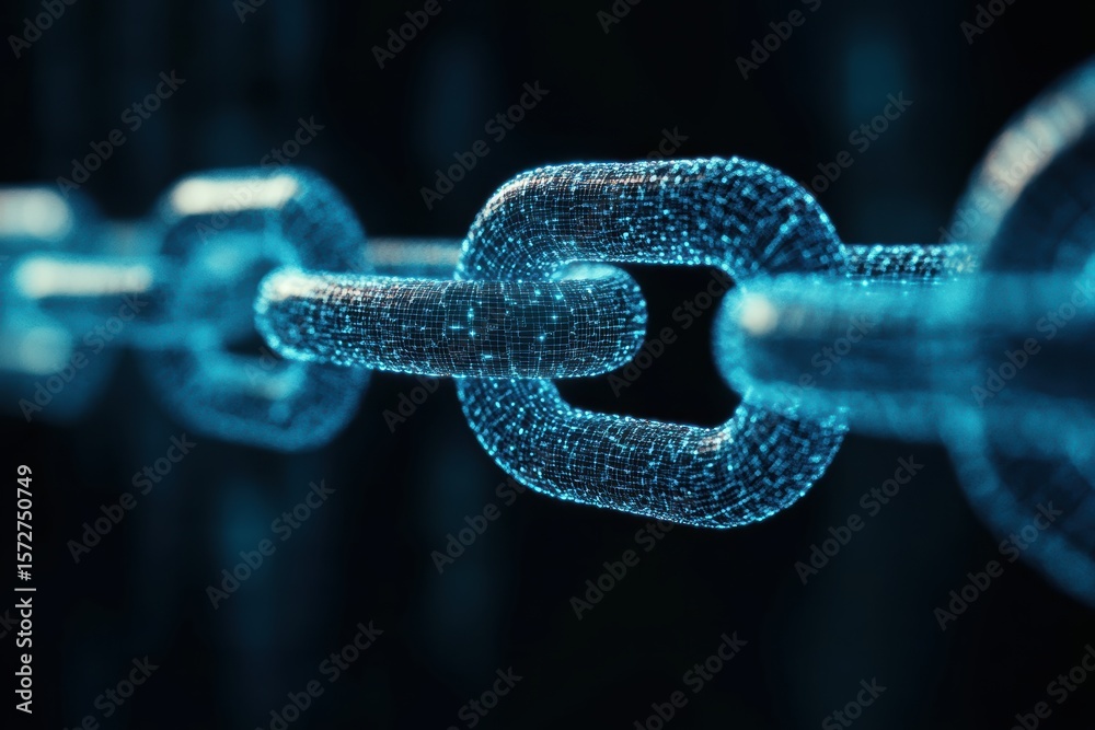 Poster digital chain link background representing minimalism and abstract design concepts