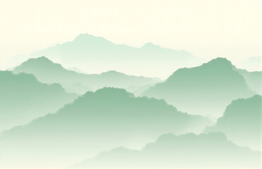 Ink - wash Landscape with Artistic Conception