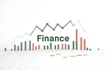 Obraz premium Graphic layout showcasing finance logo with data visualization elements for advertising purposes