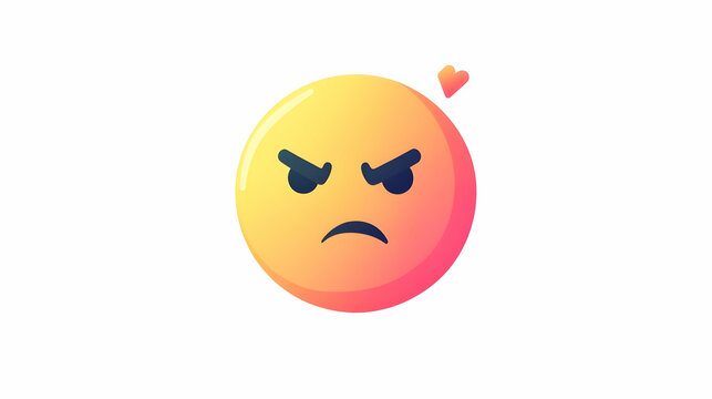 Grumpy Gradient: An angry emoji with a fiery spirit and underlying affection - Powered by Adobe