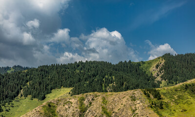 mountain landscape with clouds