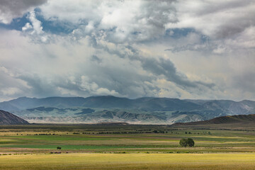 clouds over the mountains