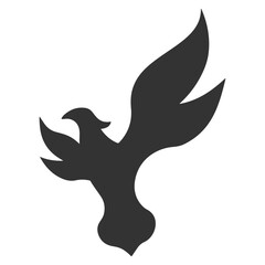 Obraz premium Black vector silhouette illustrations of flying birds, majestic eagles, and a deer, perfect for nature-inspired logos or designs