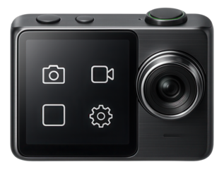 Pocket-sized camera with large touchscreen and simplified interface