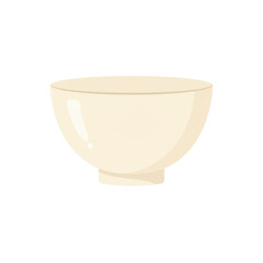Simple, elegant empty bowl on a plain background, ideal for culinary presentations