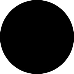 black round button - with transparent background 