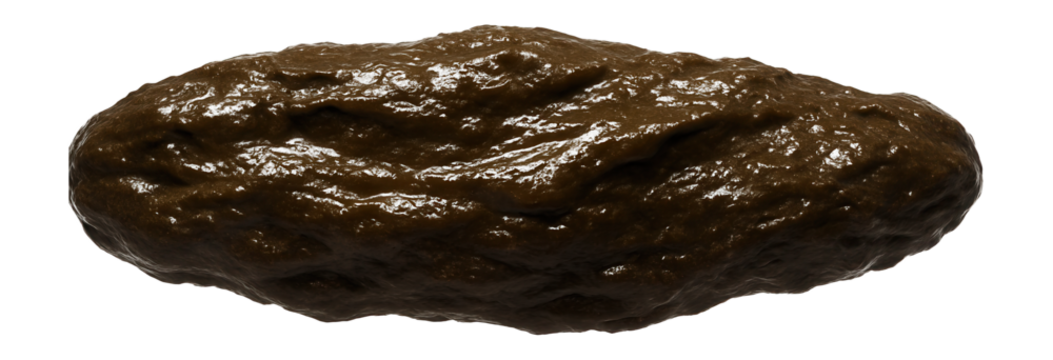 Estuarine mud sample with sticky, dark brown consistency