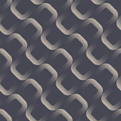 Rounded squares dynamic seamless pattern grain textured abstract vector background. Halftone art illustration for cool stylish textile print. Loopable graphic abstraction for home decor wallpaper