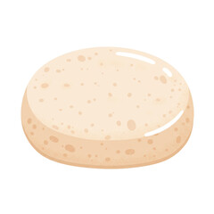 Smooth beige stone on a plain background, ideal for design and natural themes