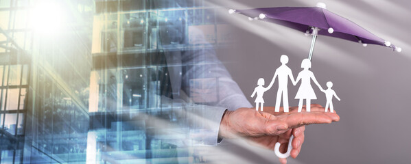 Family insurance concept; multiple exposure