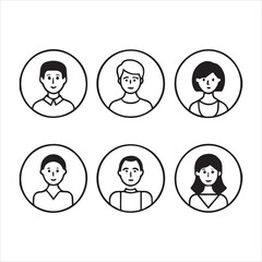 Fototapeta premium pepole icon set silhouette vector