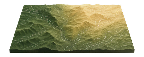 LIDAR aerial survey data with topographic contour lines