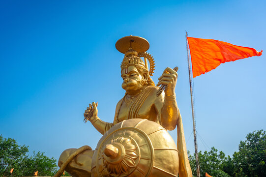 Pitra parvat hanuman statue in indore, madhya pradesh, india. It is the largest octa-mental statue of asia.