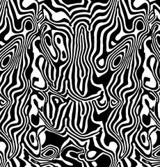stock photo geometry zebra skin seamless pattern, black and white animal skin texture background 