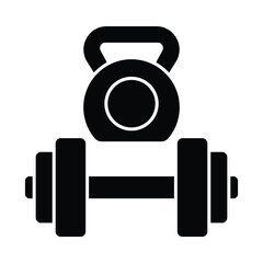 Gym equipment Vector Icon which can easily modify or edit