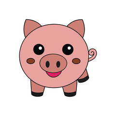 Adorable Cartoon Pig Illustration