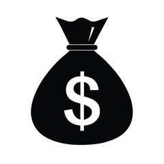 money-bag-with-dollar-sign-icon--flat-black-silhou.eps