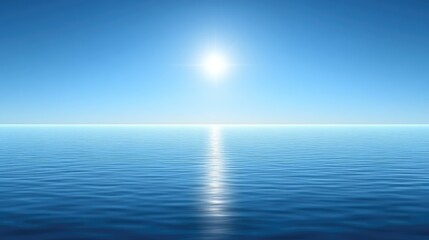 Obraz premium Vast ocean meets brilliant sky