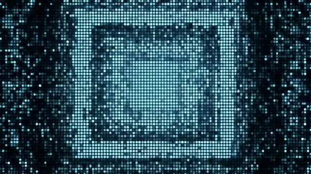 Tiny dots expanding and contracting in a tech-style grid pattern. Minimal and modern loop for data or AI visuals.