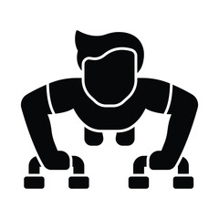 Push up Vector Icon which can easily modify or edit