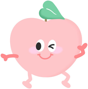 cute dacing peach