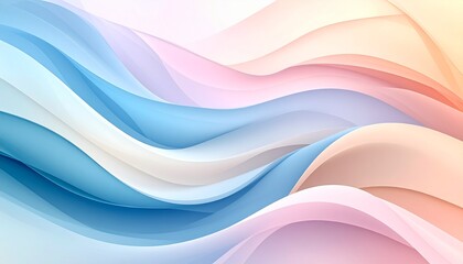 Obraz premium Dreamlike gradient abstraction with layered pastel haze and soft organic shapes blending gently across the scene