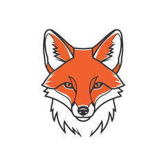 Red fox vector illustration