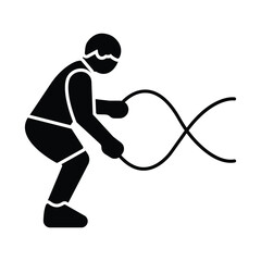 Battle rope Vector Icon which can easily modify or edit
