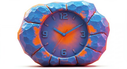 Colorful stone clock design