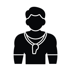 Fitness trainer Vector Icon which can easily modify or edit