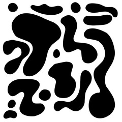 Black and white ink splash. Seamless Black and White Cow Print Pattern Vector. Cow texture repeated design background pattern backdrop wallpaper. Vector image illustration seamless. Blob slime