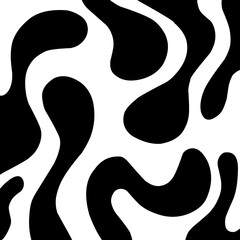 Black and white ink splash. Seamless Black and White Cow Print Pattern Vector. Cow texture repeated design background pattern backdrop wallpaper. Vector image illustration seamless. Blob slime