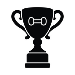 Gym trophy Vector Icon which can easily modify or edit